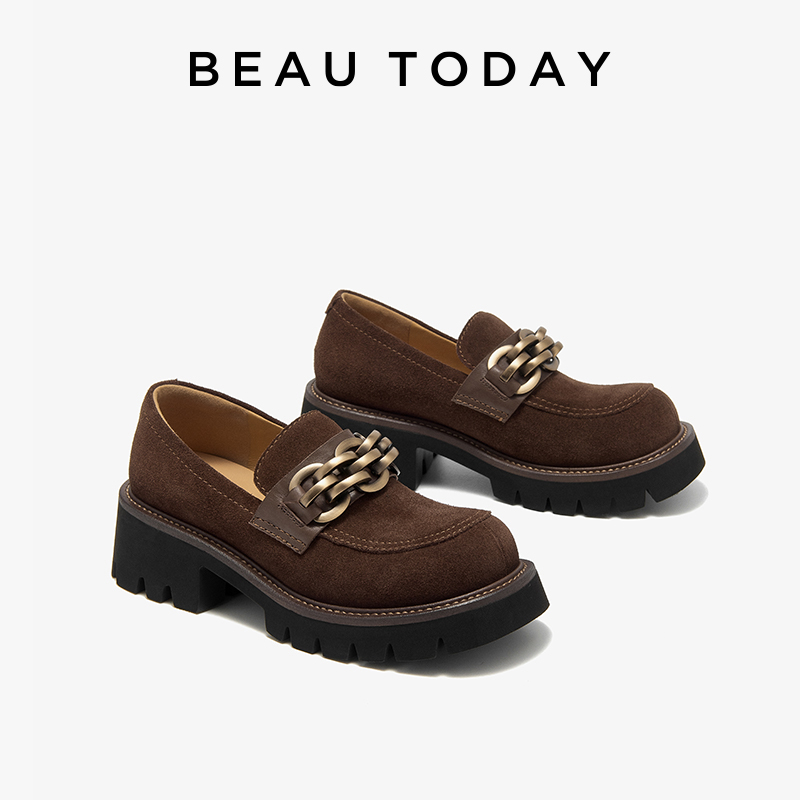Women Shoes Ysl - BEAUTODAY Vinatge Loafers Women Cow Suede