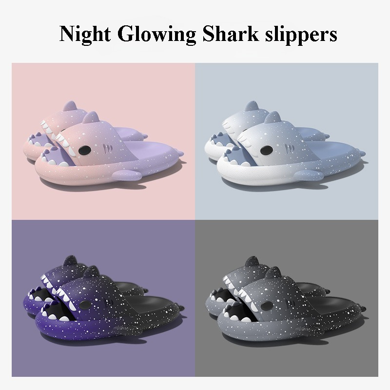 Women'S Shoes To Men'S - Cute Cartoon Shark Slippers For Women