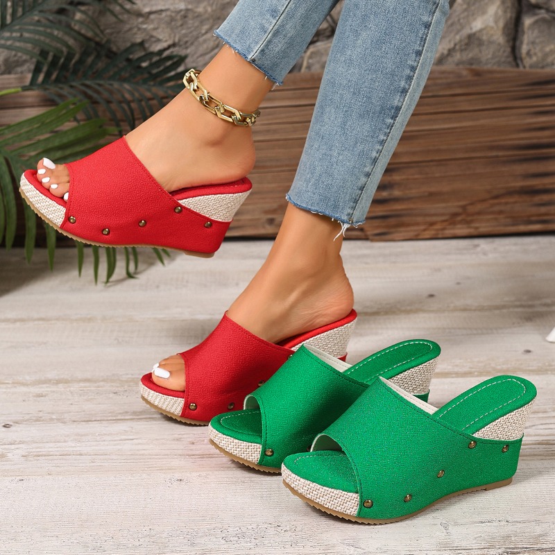 Espadrille Wedge Shoes - 2026 Summer New Women Slippers Espadrille