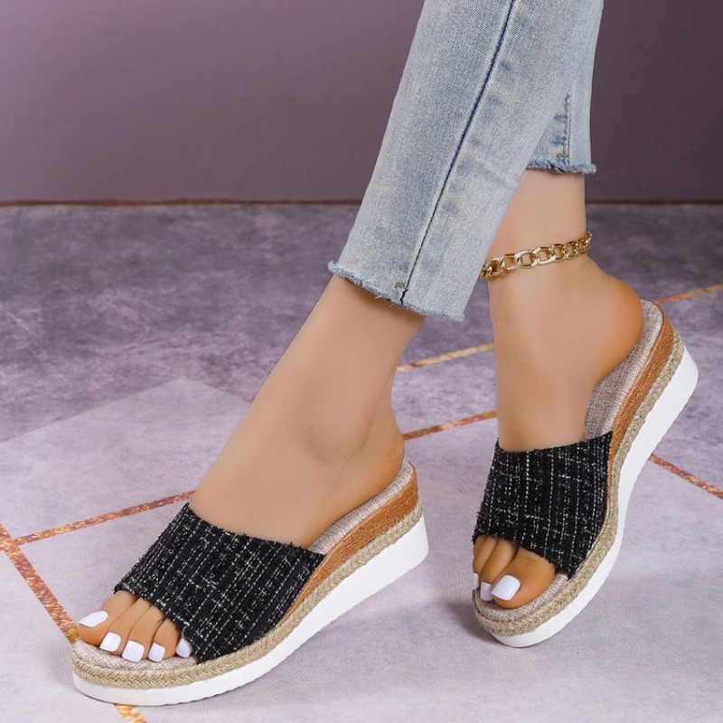 Espadrille Wedge Shoes - Women's Wedge Sandals Espadrille Platform Mules