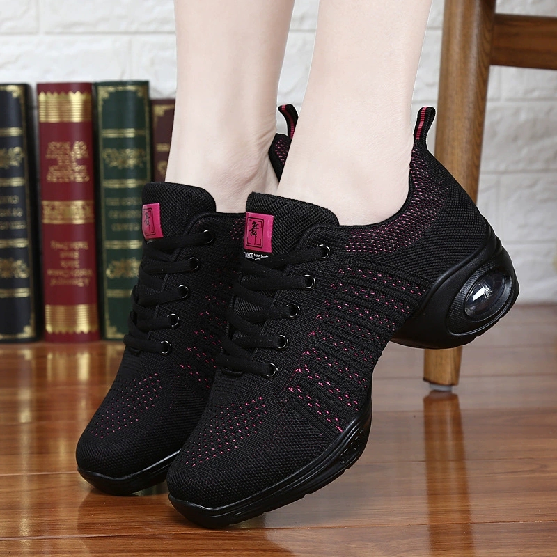 Women'S Zumba Shoes - Women's Cushioned Dance Sneakers Breathable Black