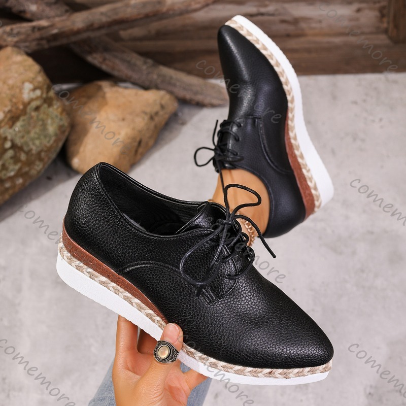 Leather Lace-Up Women's Wedge  - Espadrille Wedge Shoes review and price