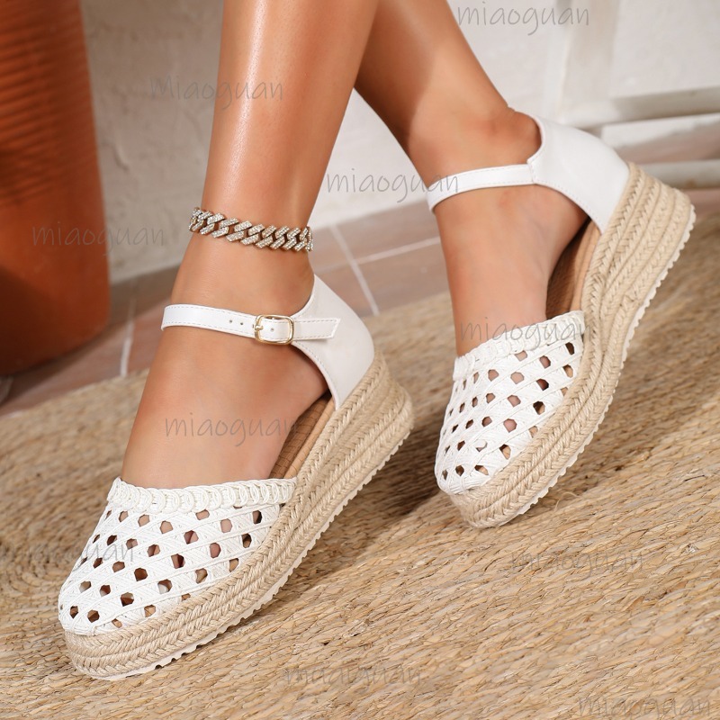 Boho Women's Hollow Out Woven  - Espadrille Wedge Shoes review and price