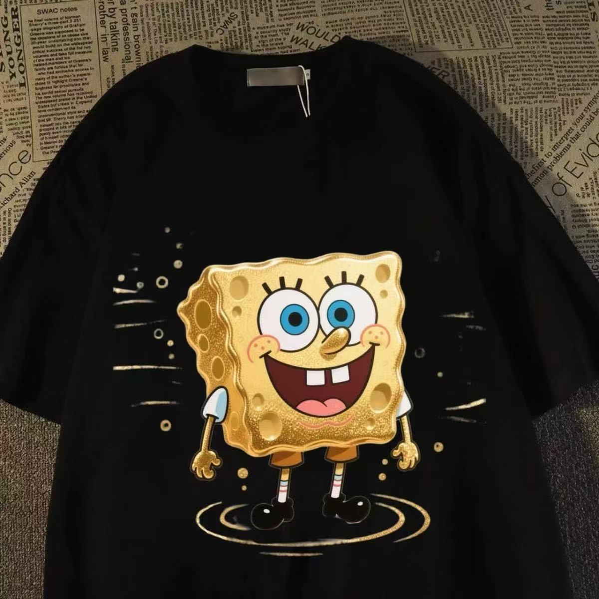 Vintage SpongeBob Print T‑Shir - Women'S Shoes For Crews review and price