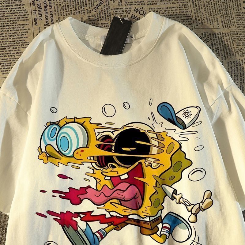 Vintage SpongeBob Print T‑Shir - Women'S Shoes For Crews review and price