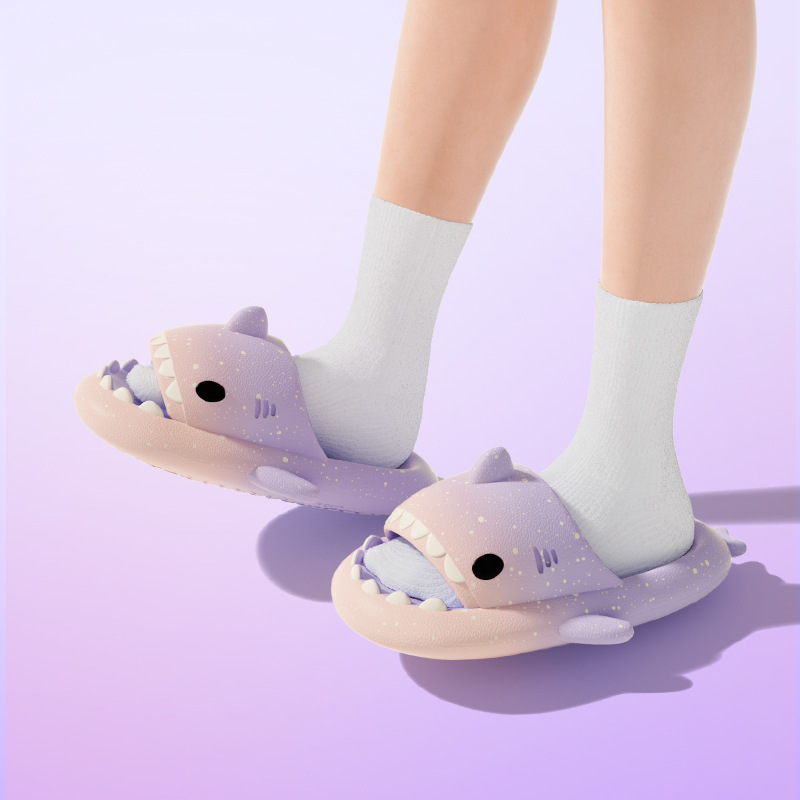 Cute Cartoon Shark Slippers Fo - Women'S Shoes To Men'S review and price