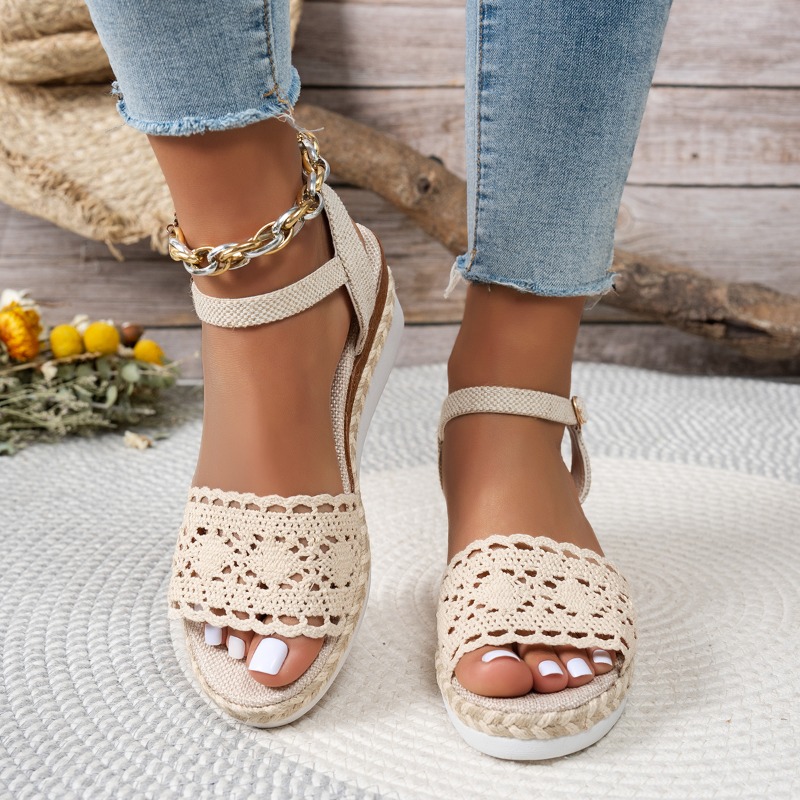 Women Lace Wedge Sandals Espad - Espadrille Wedge Shoes review and price