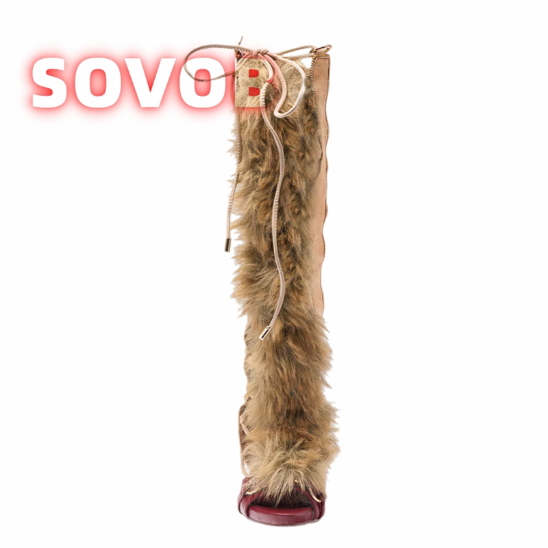 Retro Women's Faux Fur Strappy - Gladiator Sandal Women review and price